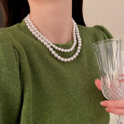 Retro Large Pearl Necklaces