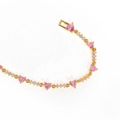Sweet Bow Heart Rhinestone Bracelets