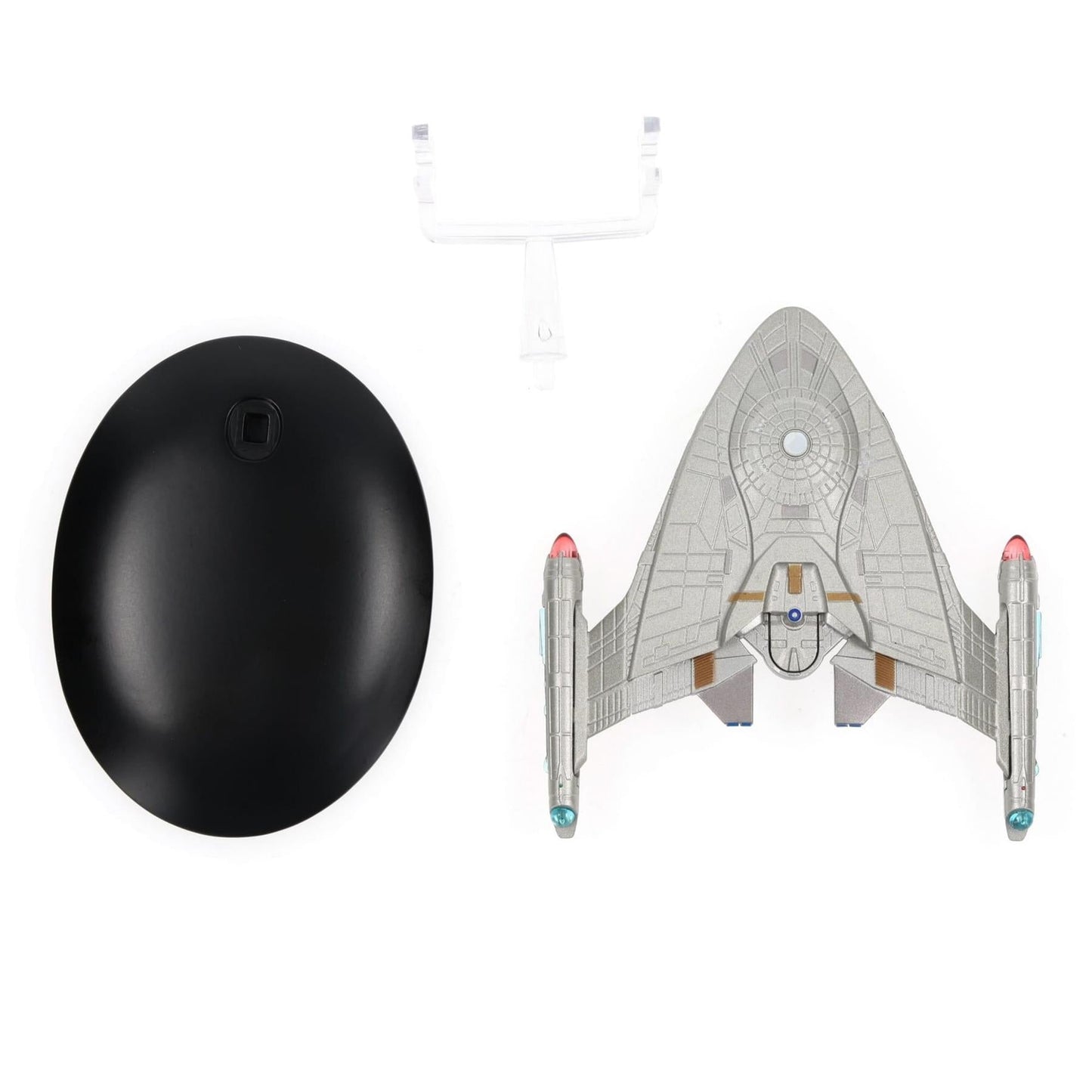 #82 United Earth Starfleet Warp Delta Model Diecast Ship Window Box (Eaglemoss / Star Trek)