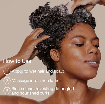 4U by Tia Moisturizing Curly Hair Shampoo 3-Pack | Sulfate-Free, Frizz Control, Watermelon & Hibiscus Oil