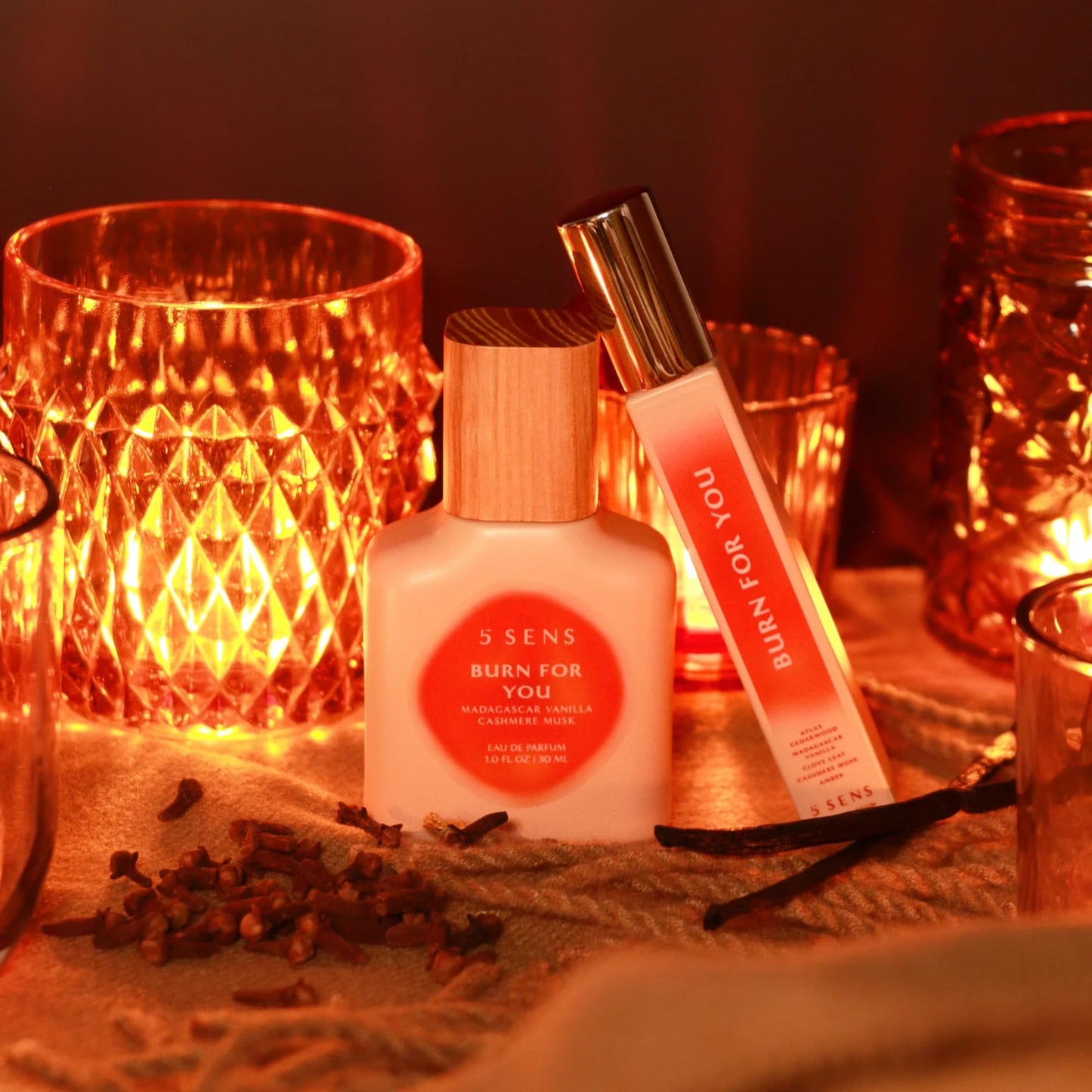 5 SENS Burn For You Eau de Parfum (30 mL) – Warm Woody Spicy Fragrance | Vegan & Cruelty-Free