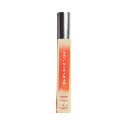 5 SENS Burn For You Eau de Parfum Travel Spray (10 mL) | Warm Woody Vanilla Cedarwood, Clove & Amber – Vegan & Cruelty-Free