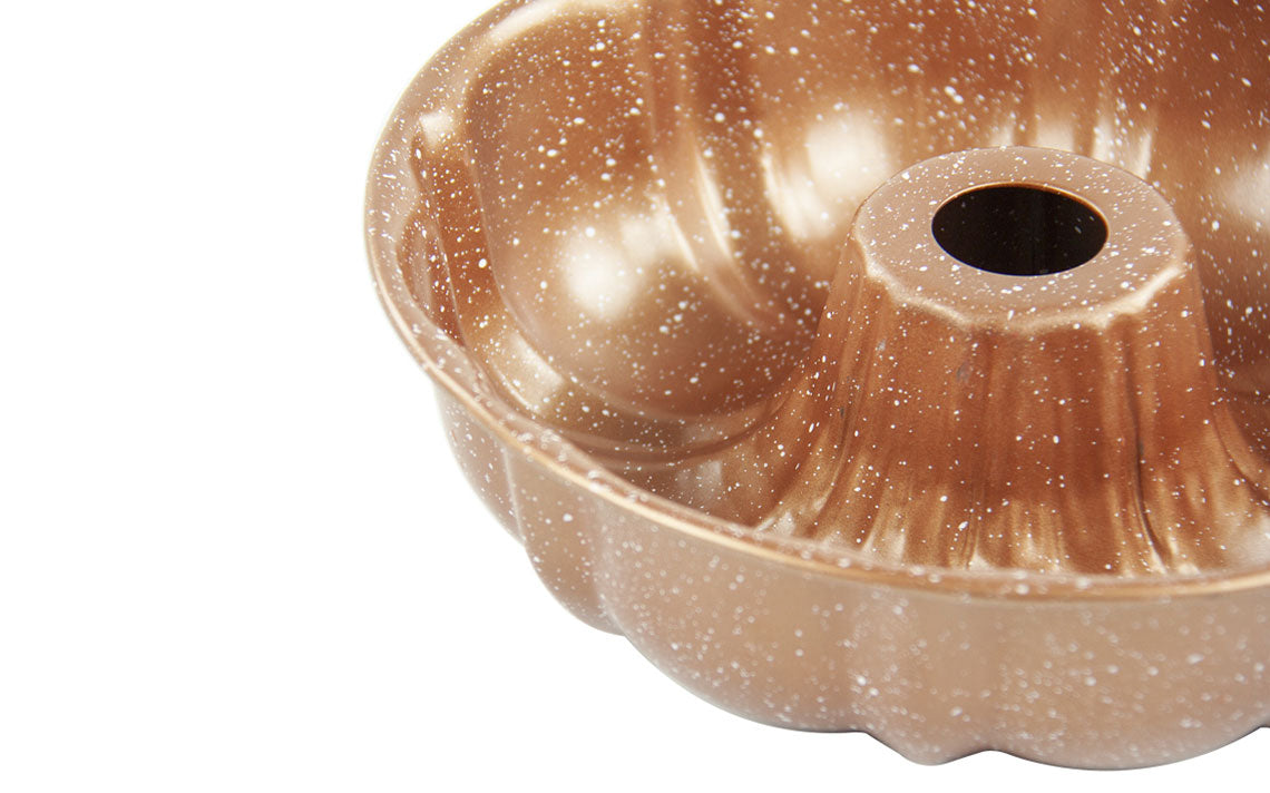 24 cm Speckled Gold Bundt Cake Baking Tin Mould