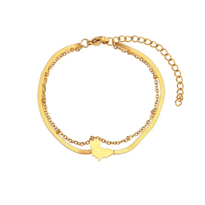 Beads Twist Chain Double Layer Bracelets