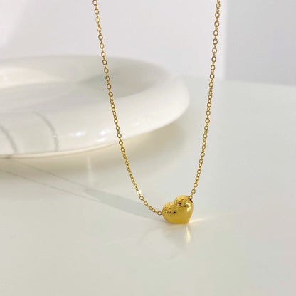 Simple Gold Love Heart Necklace