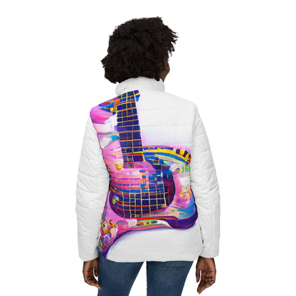 Hippie Guitar - Womens Puffer Jacket