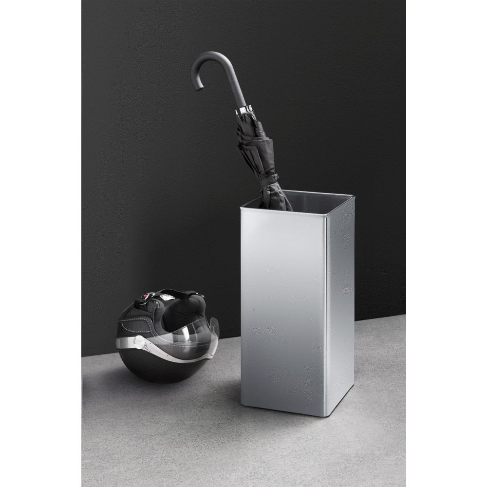 Zack Angolo Brushed Stainless Steel Umbrella Stand