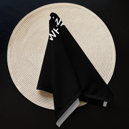The Best Food Comes To Those Who Wait - Black Napkin Set