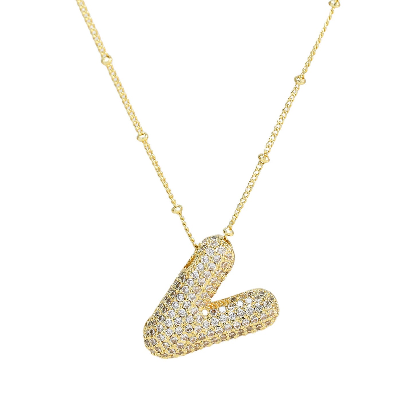 Bubble Balloon A-Z Letter Pendant Necklace