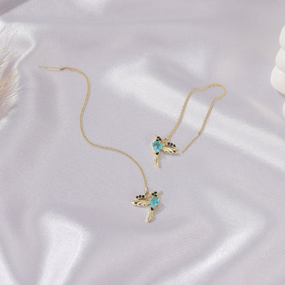 Hanging Hummingbird Earrings