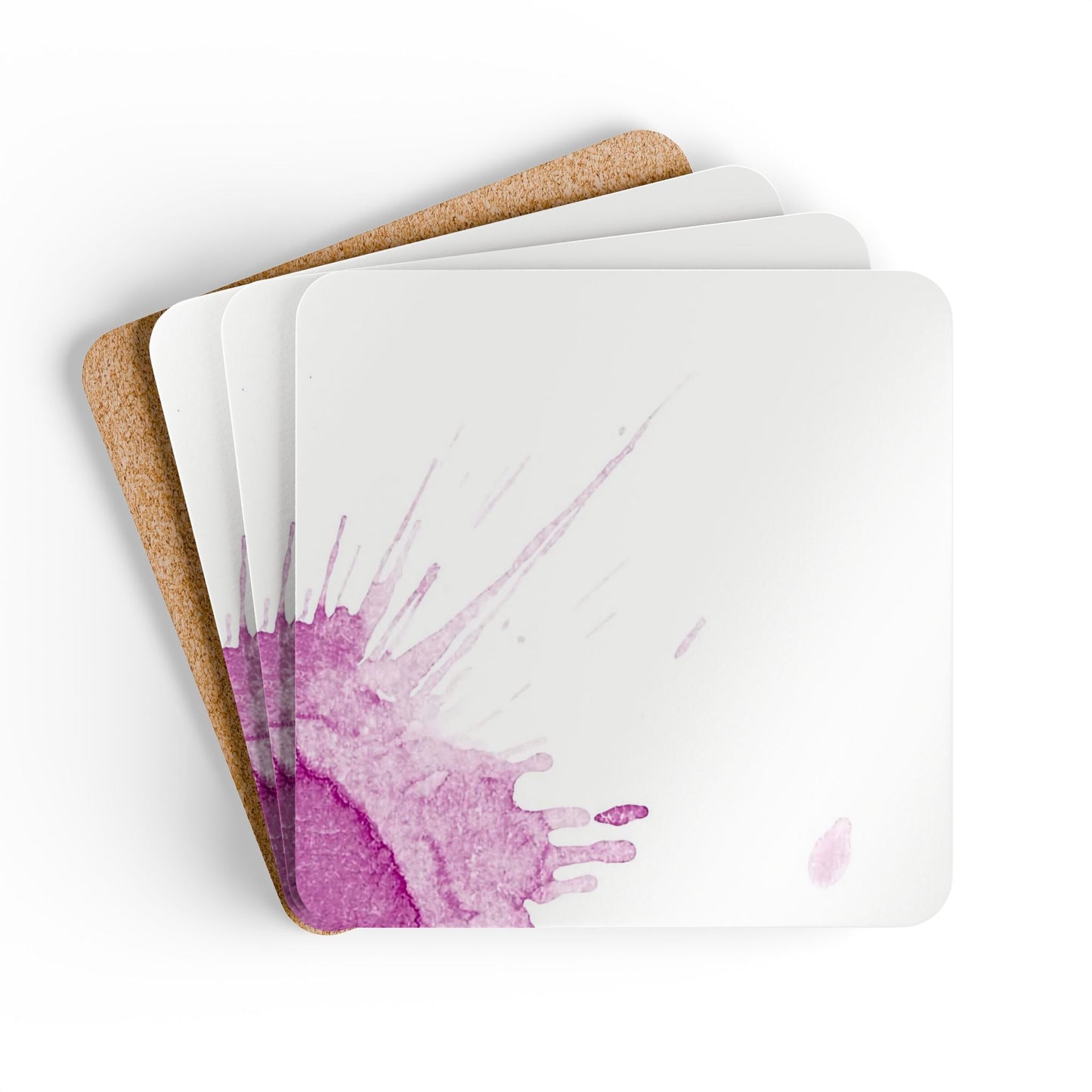 Watercolour Pink Splash - Coaster Set