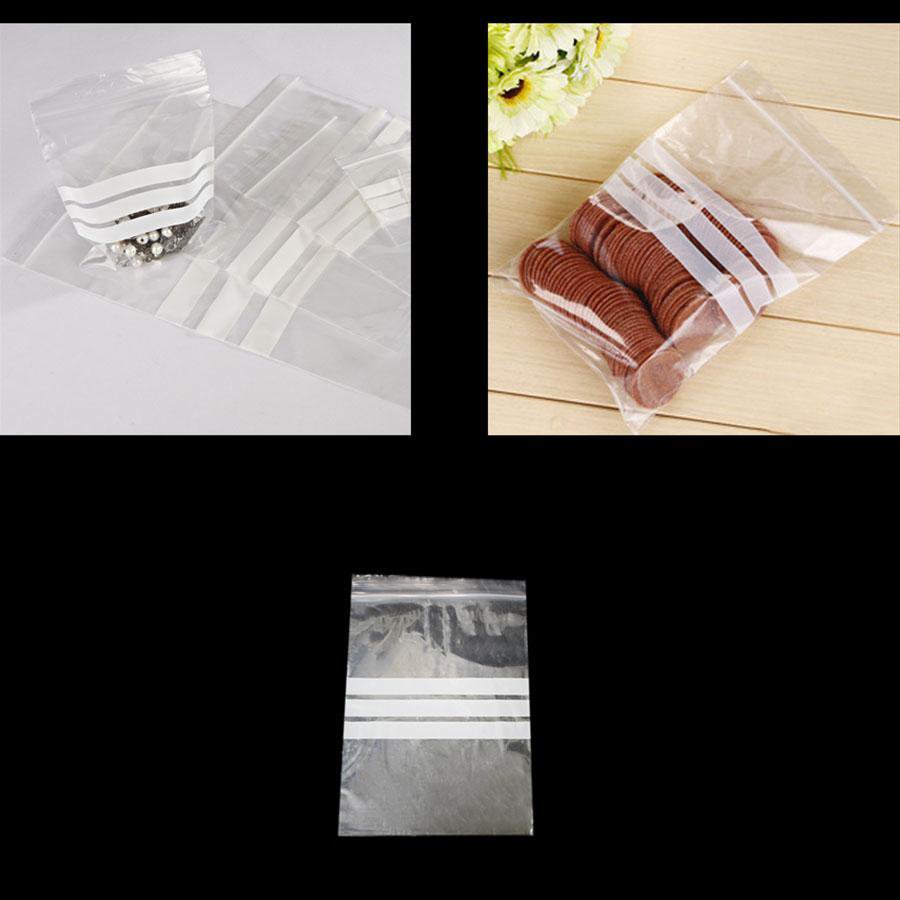 50Pack Crystal Clear Zipper Bags for Small Item Organization
