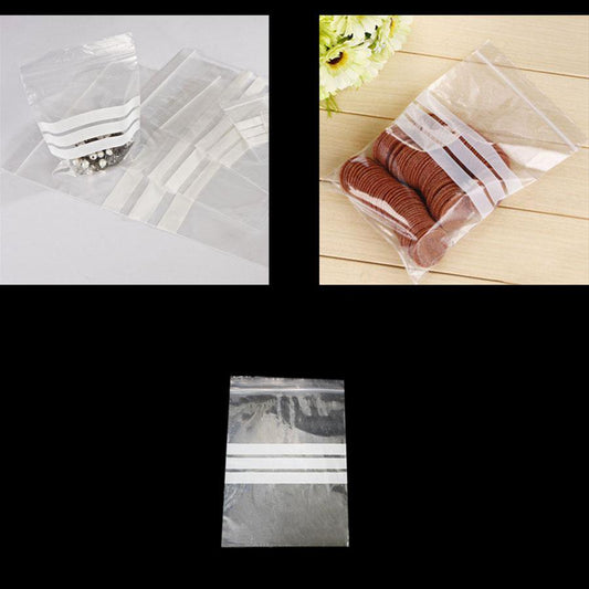 50Pack Crystal Clear Zipper Bags for Small Item Organization