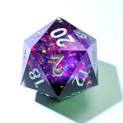 Regal Relic | 50mm D20 | Oversized Geode Dice | Single Dice