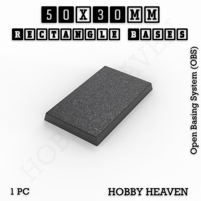 Rectangle Bases Range Sizes - 20x15mm to 75x25mm Small Sizes 3d Print Full Range Tabletop Games