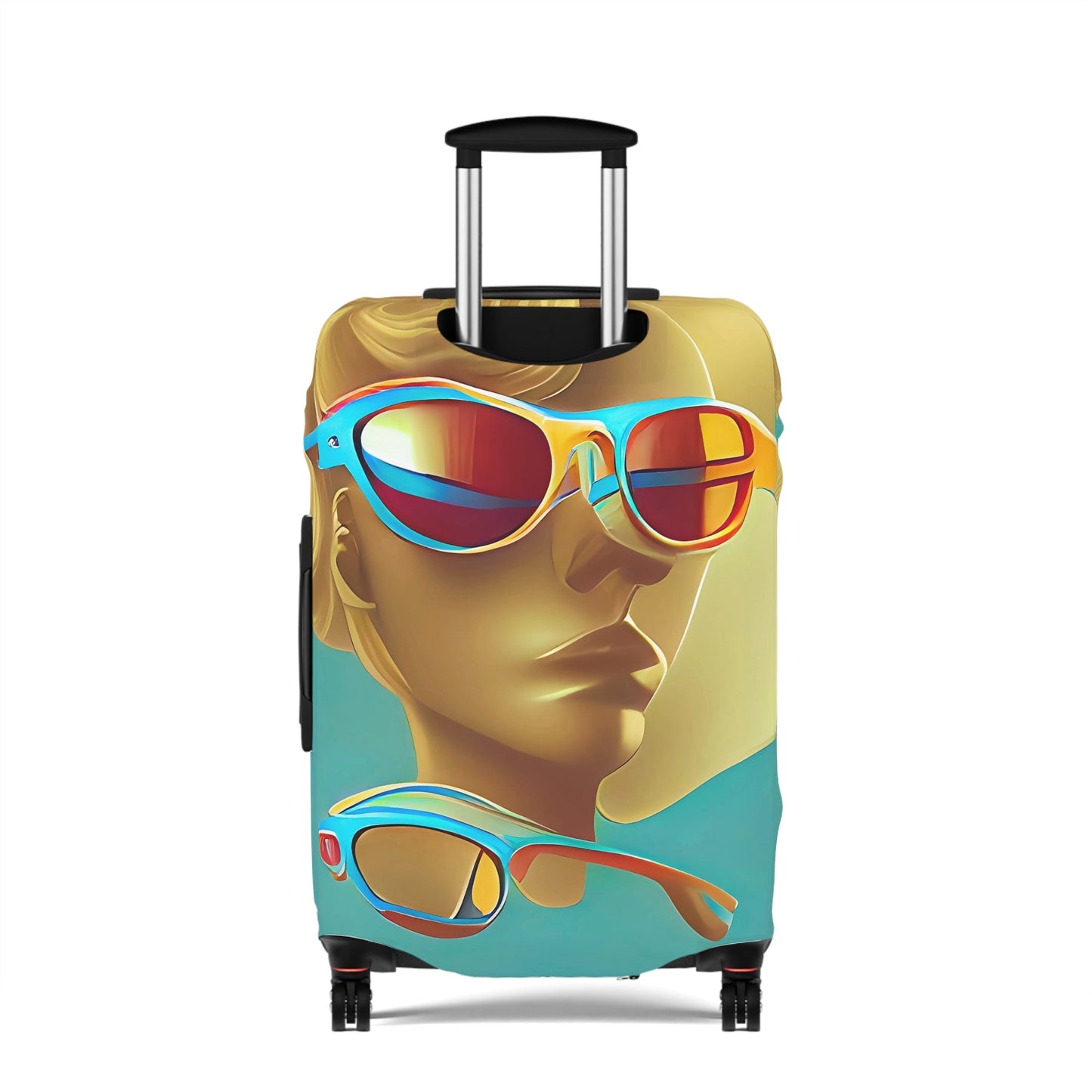 Retro Cool Blue – Protective Suitcase Cover