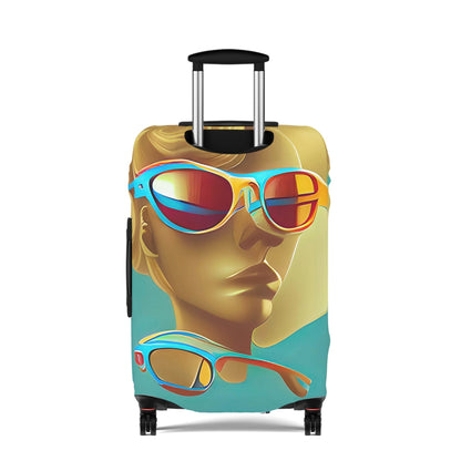 Retro Cool Blue – Protective Suitcase Cover