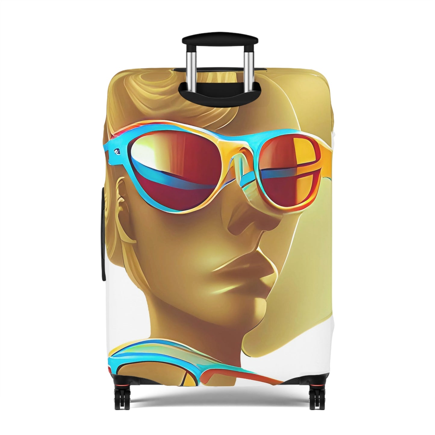 Retro Cool White – Protective Suitcase Cover