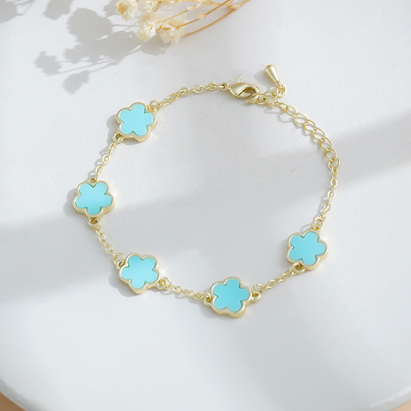 Gold Plated Clover Bracelet