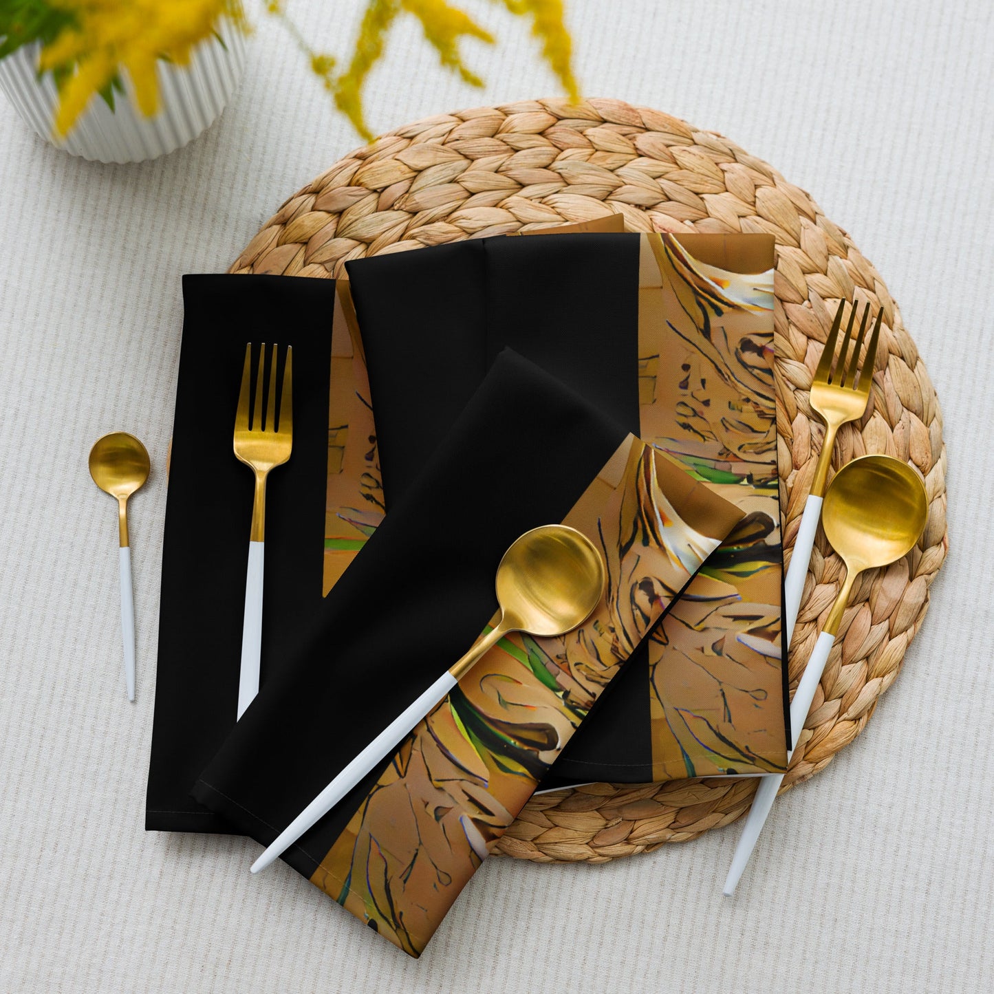 Half Black Half Gāolàng - Cloth Napkin Set