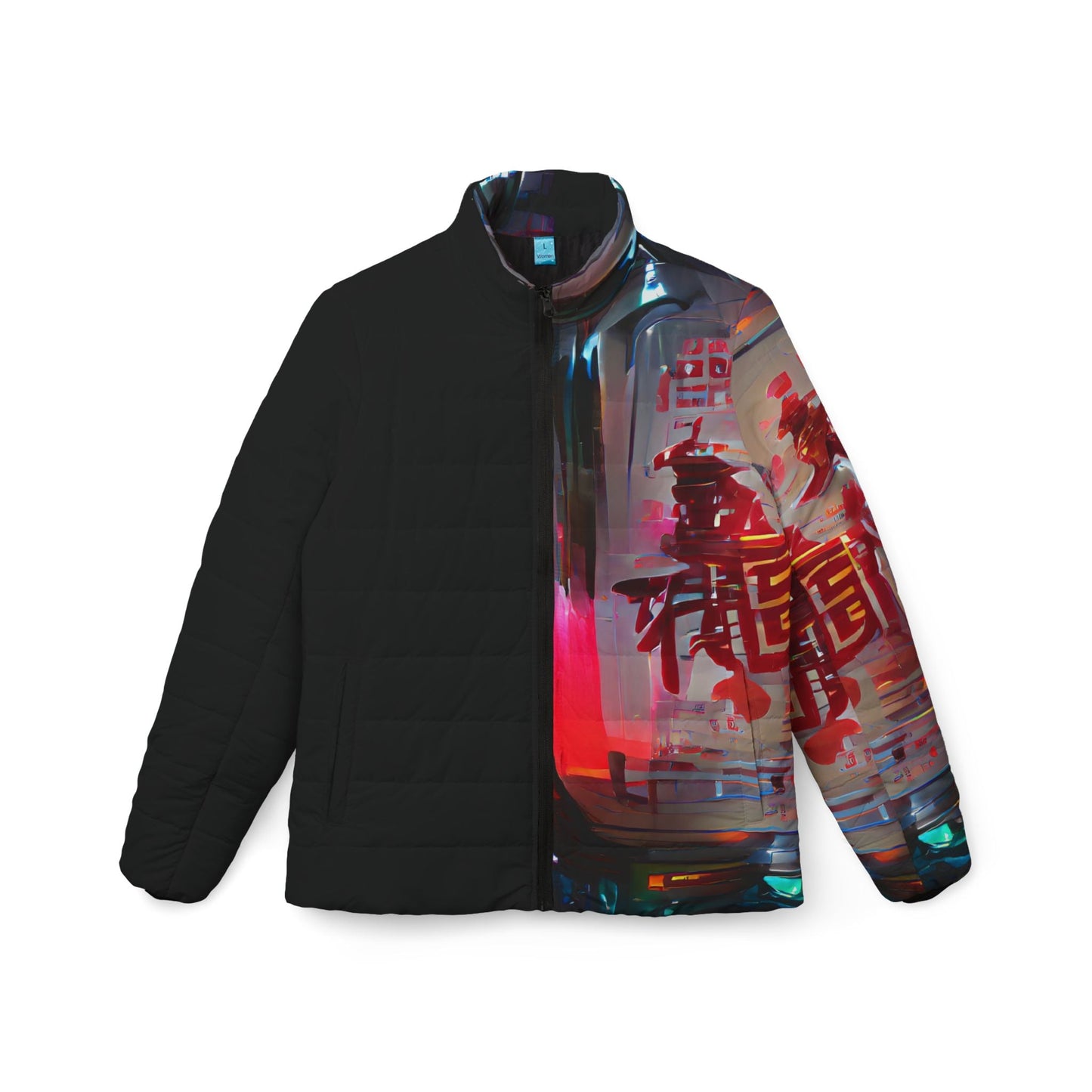 Half Black Half Báijiǔ - Womens Puffer Jacket