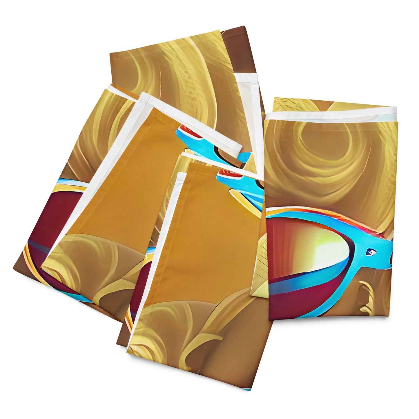 Retro Cool Orange - Cloth Napkin Set
