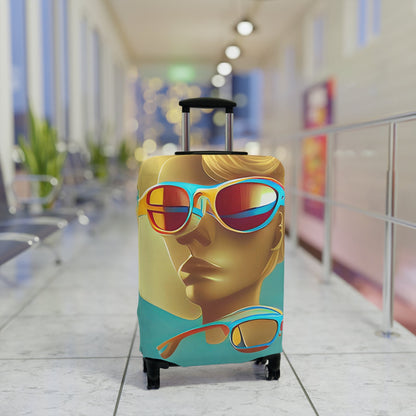 Retro Cool Blue – Protective Suitcase Cover