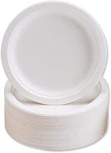 EcoFriendly Bagasse Sugarcane Plates Pack of 50