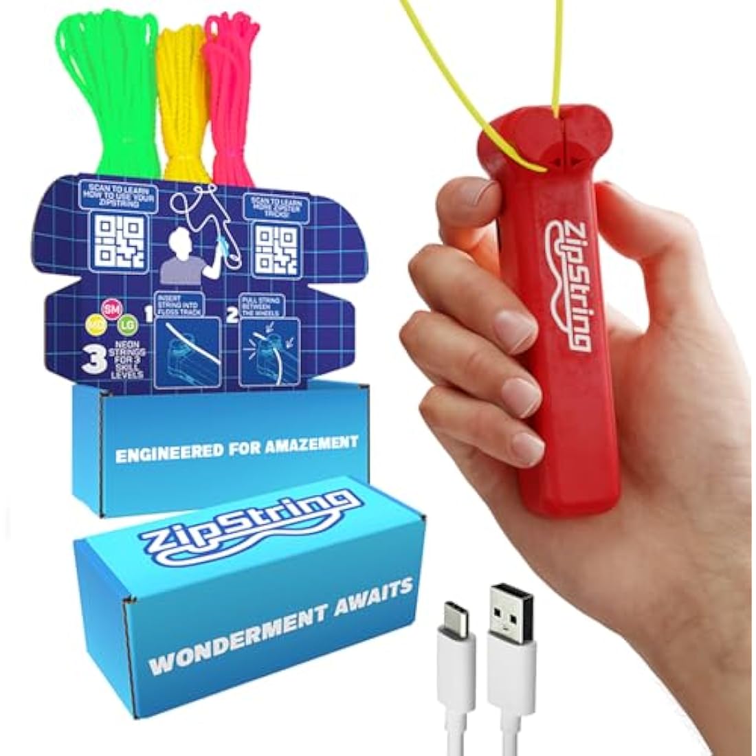 ZipString - String Rope Launcher - Outdoor Toy Viral, Fidget Toy for K ...