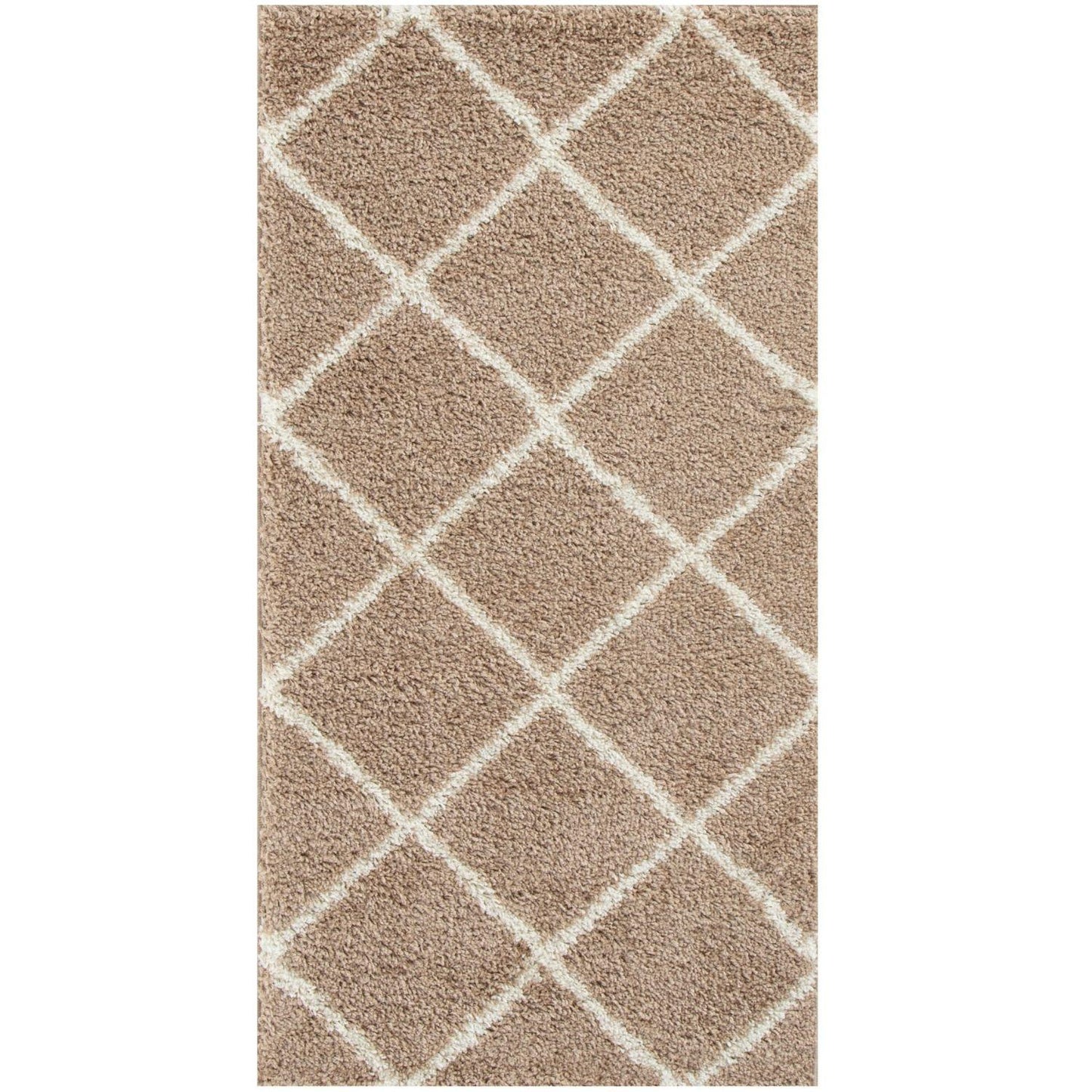 Moroccan Beige Shaggy Rug | 520