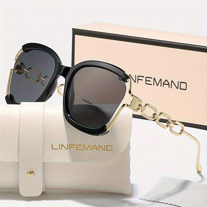 Classic Half Frame Metal Chain Design Fashion Fashion Glasses for Women
