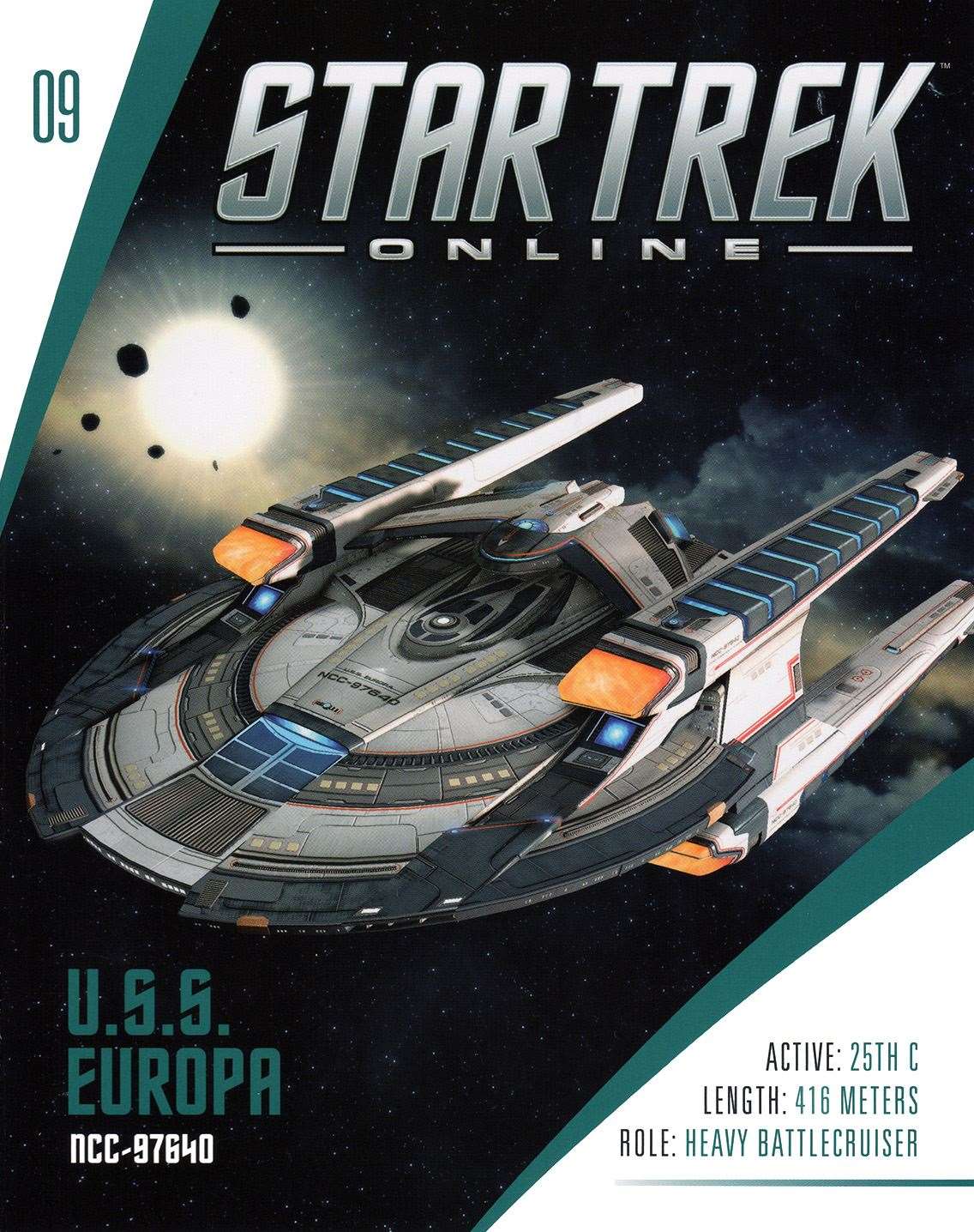 #09 U.S.S. Europa NCC-97640 Europa-Class Battle Cruiser Diecast Model Ship STO (Star Trek / Eaglemoss)