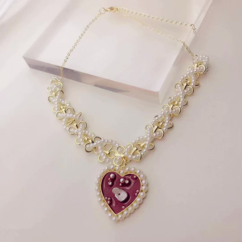 Heart-Shaped Alloy Necklace