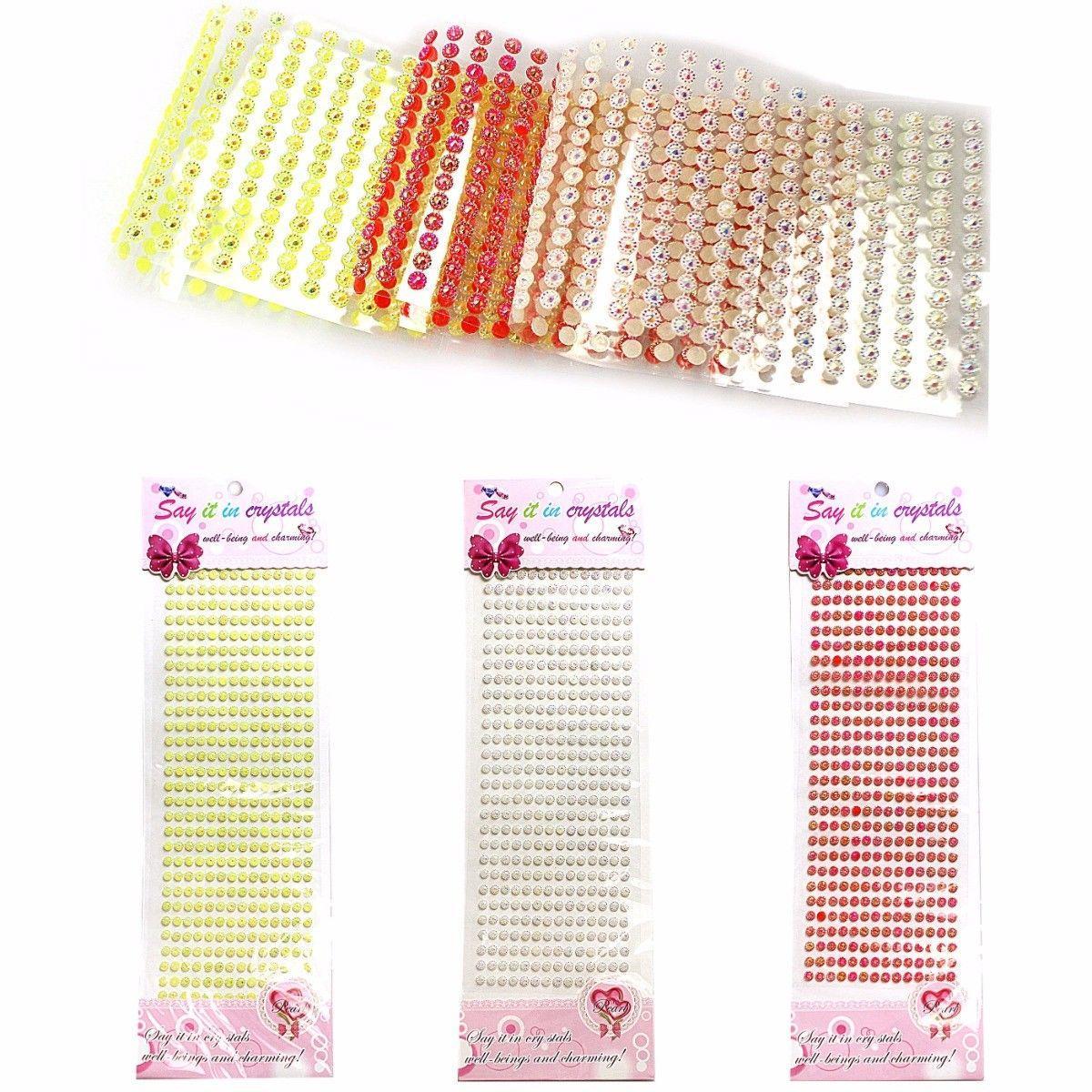 Assorted Round Gem Stickers with SelfAdhesive Backing Crafters Essential