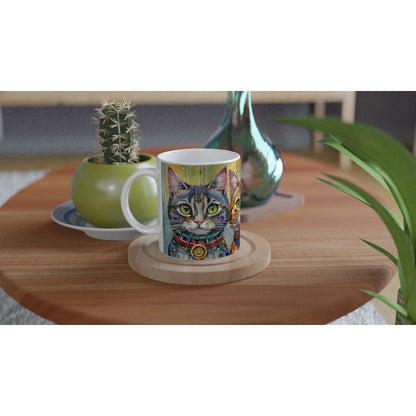 🐾 Cat Lovers Ceramic Mug – Glossy 11oz Coffee & Tea Cup