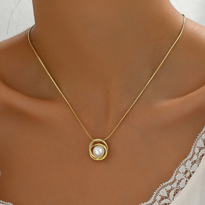 Sweet Necklace String Pearl Pendant