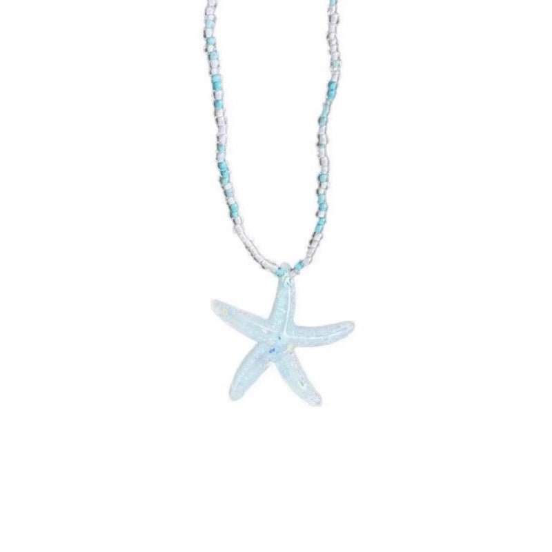 Summer Dopamine Starfish Beaded Necklace