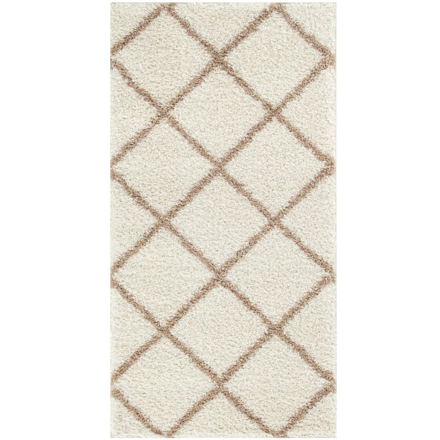 Moroccan Ivory Shaggy Rug | 530