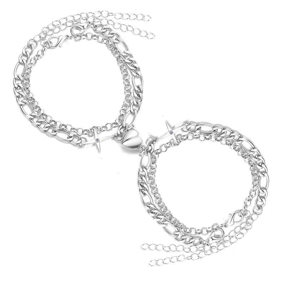 Magnet Love Heart Bracelet for Couples