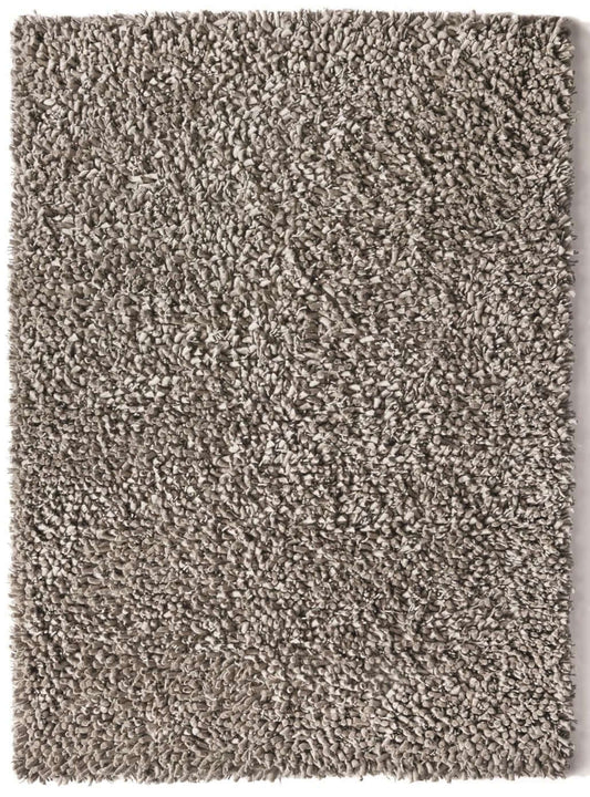 Maine Grey Shaggy Pile Wool Rug