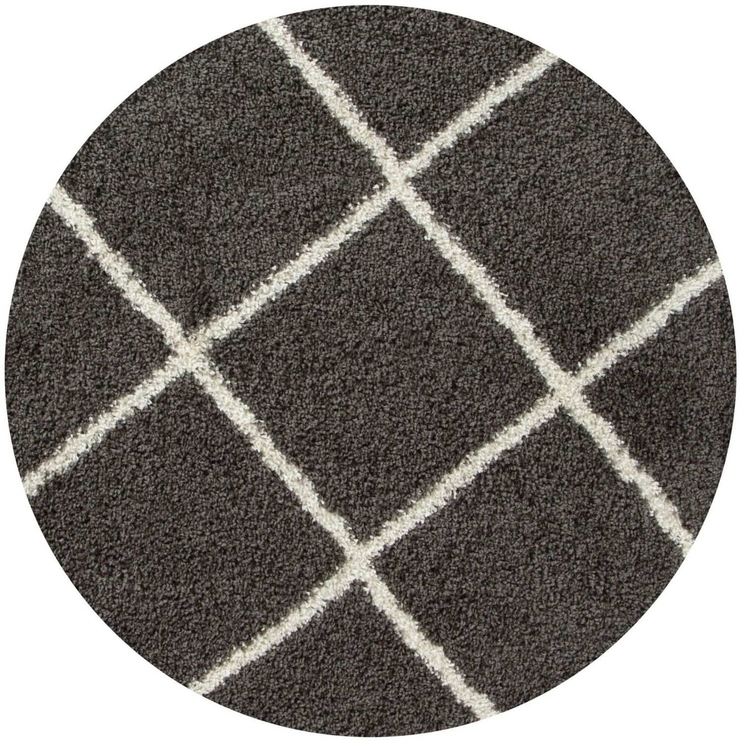 Moroccan Dark Grey Shaggy Rug | 540
