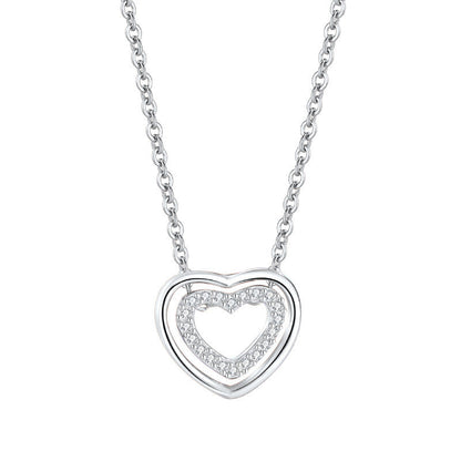 Double Heart Pendant Necklace