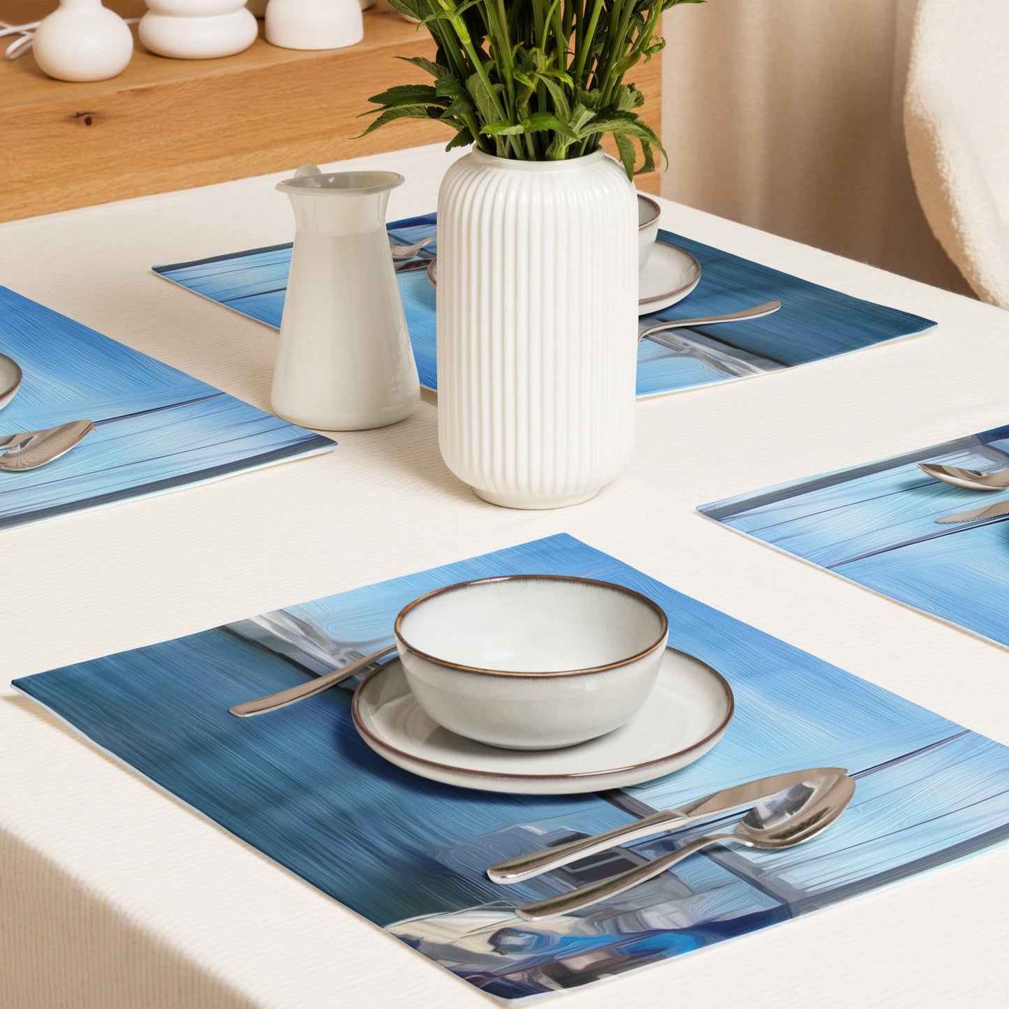 The Sleeping Yachts (at Morning) - Placemat Set