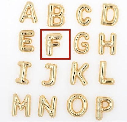 Glossy A-Z Letter Copper Pendant