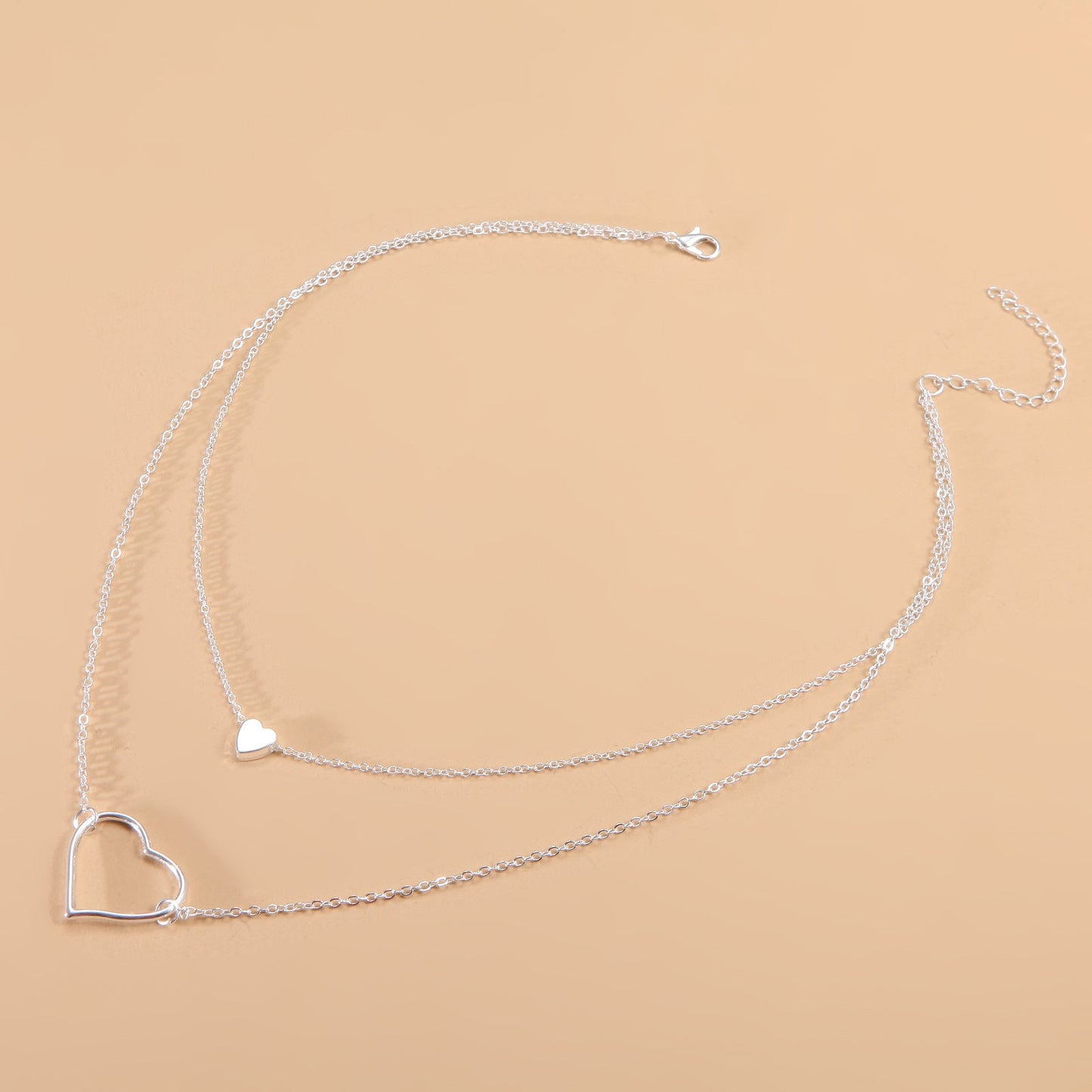 Multilayer Heart Pendant Necklace
