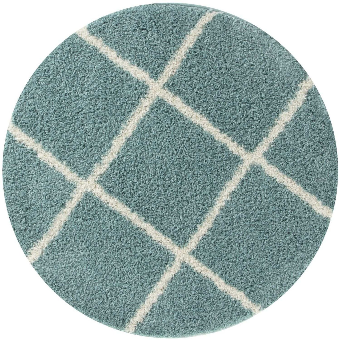 Moroccan Duck Egg Blue Shaggy Rug | 550