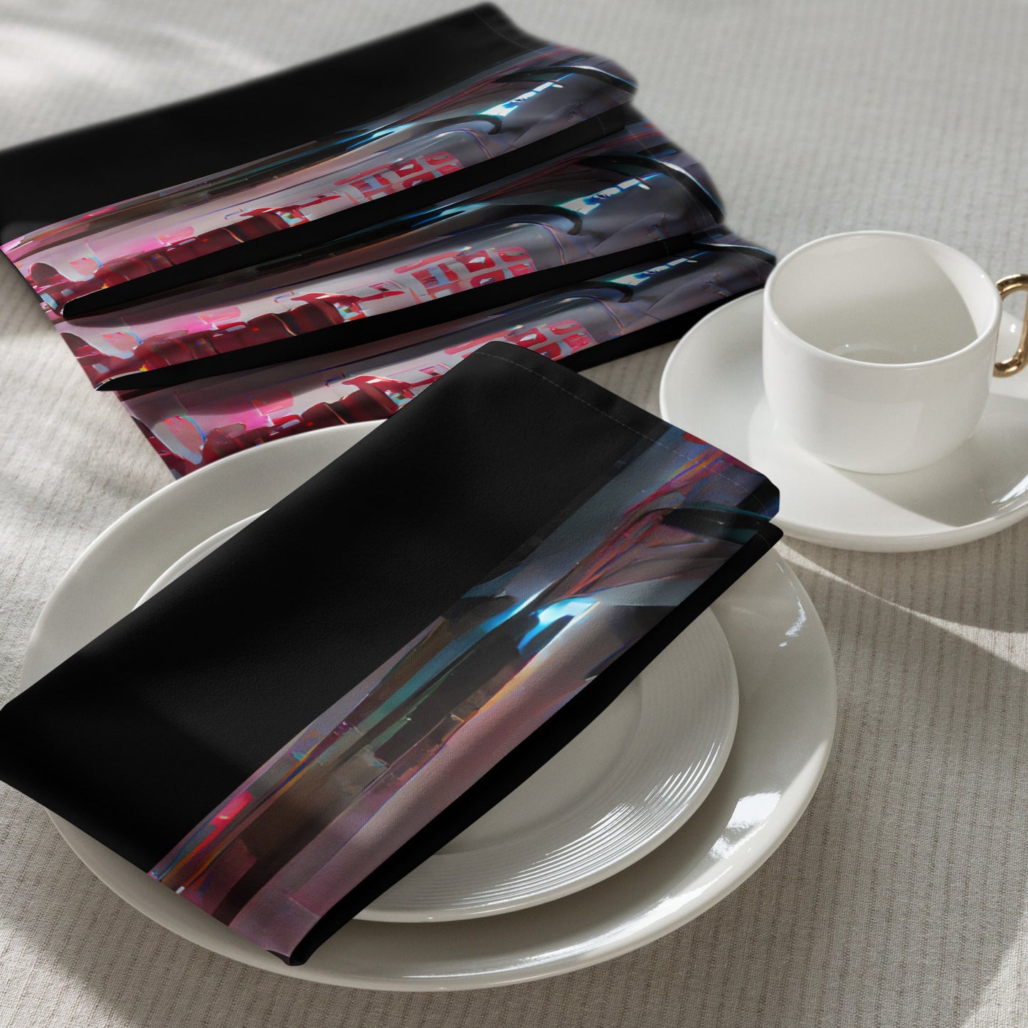 Half Black Half Báijiǔ - Cloth Napkin Set