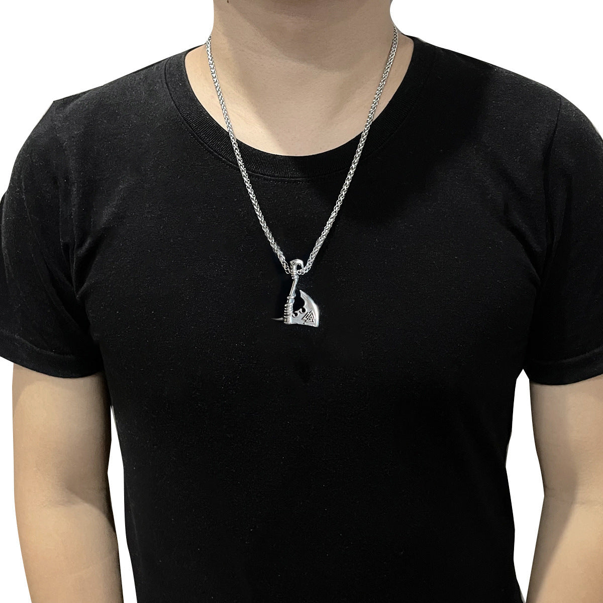Stainless Steel Axe Pendant Necklace