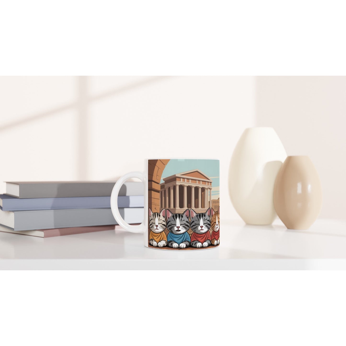 Ancient Roman Animal Lovers Mug – Ceramic 11oz Coffee Cup 🐾🏛️