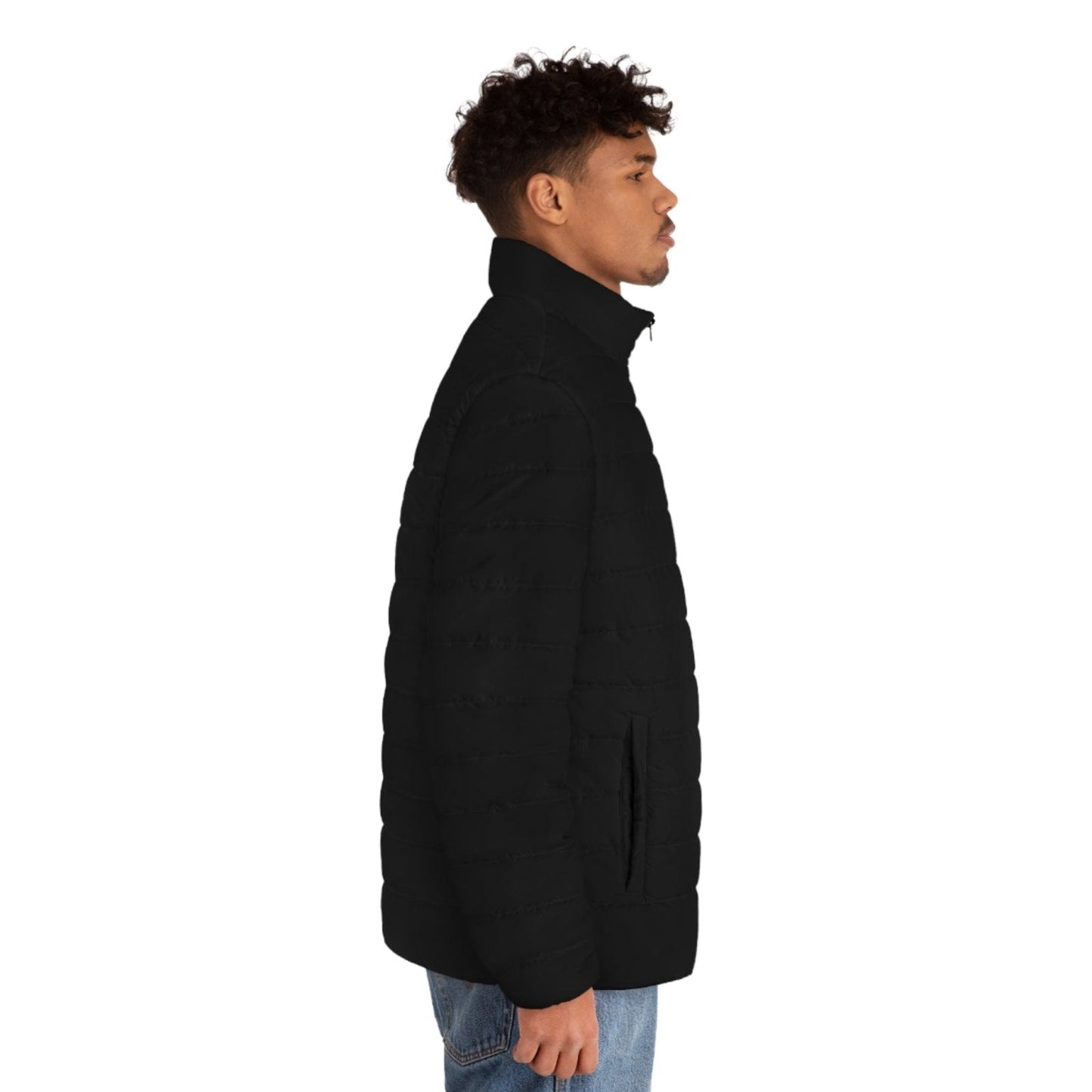 Half Black Half White - Mens Puffer Jacket